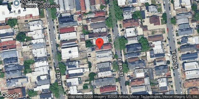 Aerial map of 2034 EAST 8 STREET, Brooklyn
