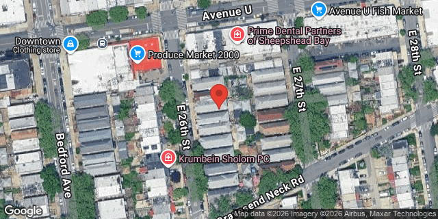 Aerial map of 2119 EAST 26 STREET, Brooklyn