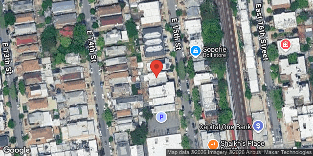 Aerial map of 2060 EAST 15 STREET, Brooklyn