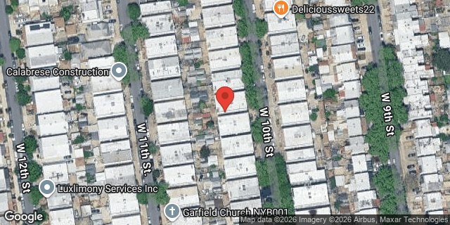 Aerial map of 1942 WEST 10 STREET, Brooklyn
