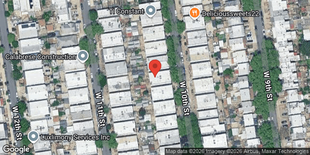 Aerial map of 1940 WEST 10 STREET, Brooklyn