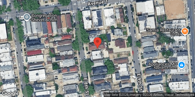 Aerial map of 2021 EAST 8 STREET, Brooklyn