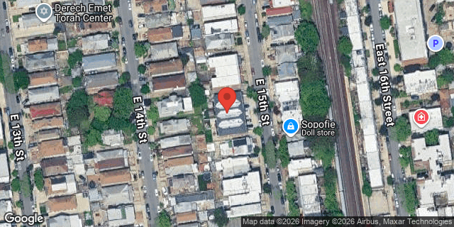Aerial map of 2048 EAST 15 STREET, Brooklyn