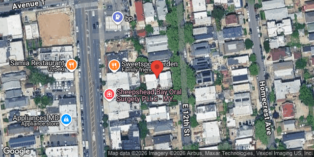 Aerial map of 2030 EAST 12 STREET, Brooklyn