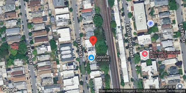 Aerial map of 2045 EAST 15 STREET, Brooklyn