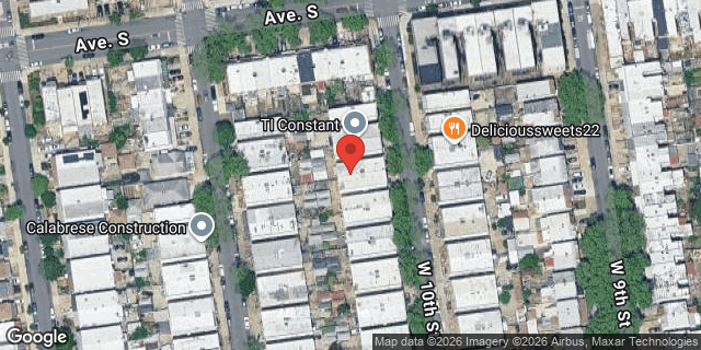 Aerial map of 1922 WEST 10 STREET, Brooklyn