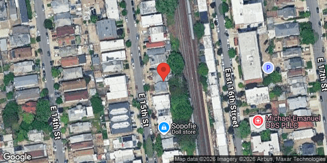 Aerial map of 2035 EAST 15 STREET, Brooklyn