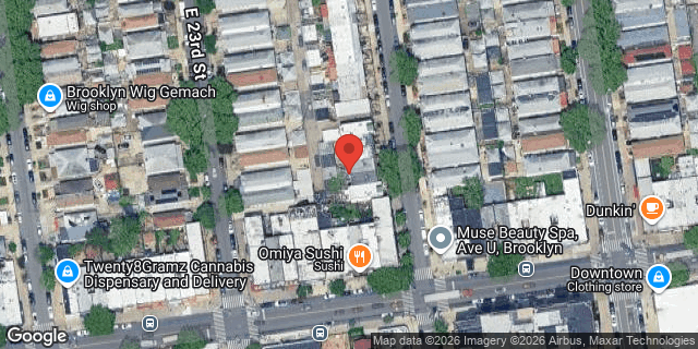 Aerial map of 2074 EAST 24 STREET, Brooklyn