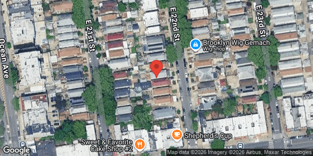 Aerial map of 2088 EAST 22 STREET, Brooklyn