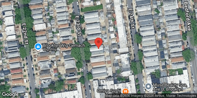 Aerial map of 2059 EAST 23 STREET, Brooklyn