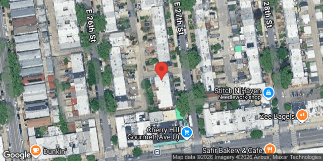 Aerial map of 2068 EAST 27 STREET, Brooklyn