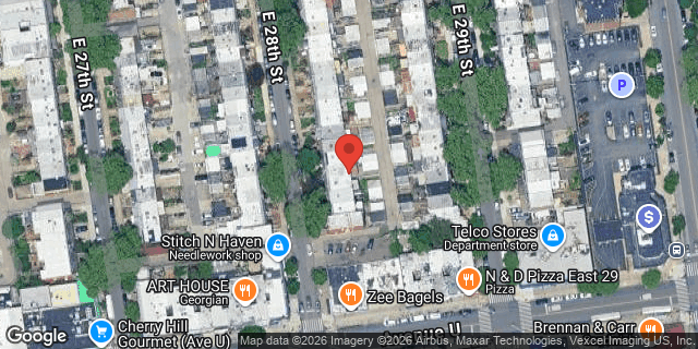 Aerial map of 2067 EAST 28 STREET, Brooklyn