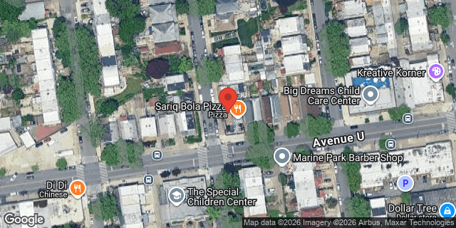 Aerial map of 3001 AVENUE U, Brooklyn
