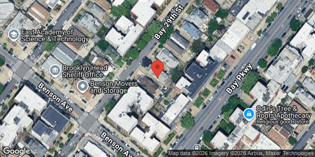 Aerial map of 59 BAY 29 STREET, Brooklyn