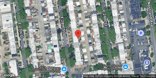 Aerial map of 2057 EAST 28 STREET, Brooklyn