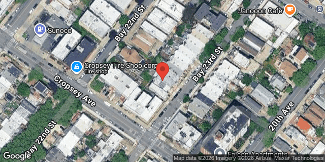 Aerial map of 208 BAY 23 STREET, Brooklyn
