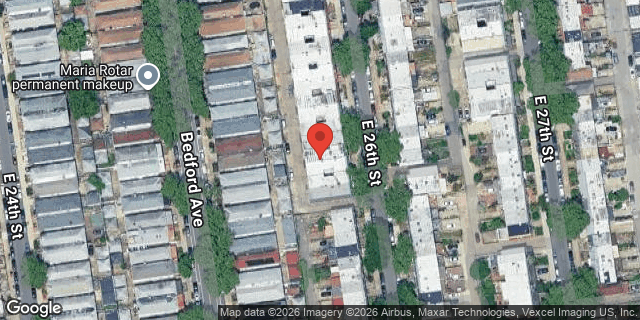 Aerial map of 2046 EAST 26 STREET, Brooklyn