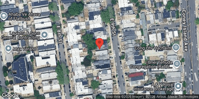 Aerial map of 1960 EAST 9 STREET, Brooklyn