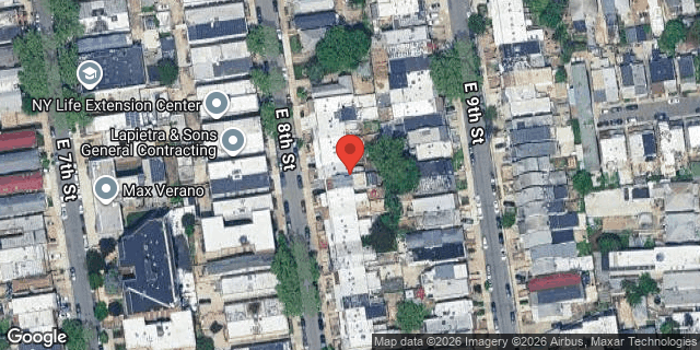Aerial map of 1955 EAST 8 STREET, Brooklyn