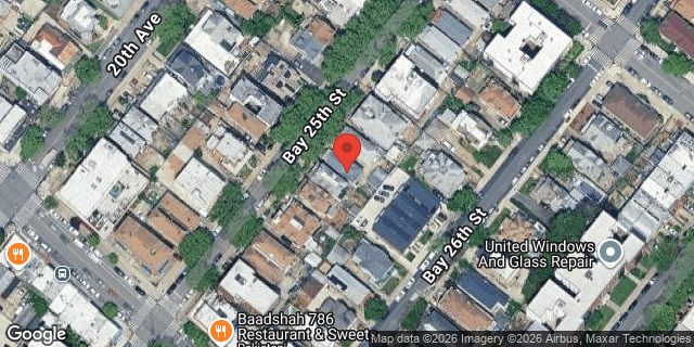 Aerial map of 123 BAY 25 STREET, Brooklyn