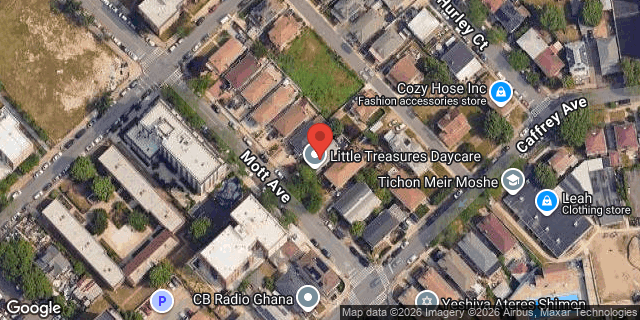 Aerial map of 14-18 MOTT AVENUE, Queens