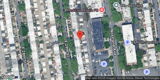 Aerial map of 2041 EAST 29 STREET, Brooklyn