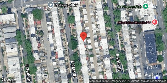 Aerial map of 2027 EAST 28 STREET, Brooklyn