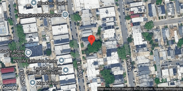 Aerial map of 1933 EAST 8 STREET, Brooklyn