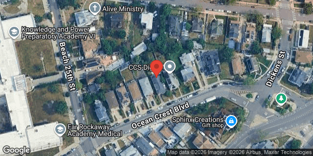 Aerial map of 24-16 OCEAN CREST BLVD, Queens
