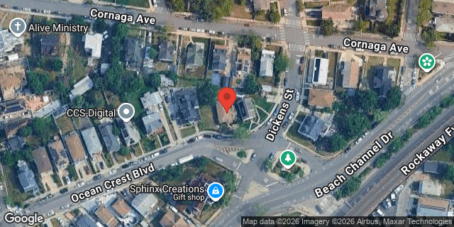 Aerial map of 23-94 OCEAN CREST BLVD, Queens