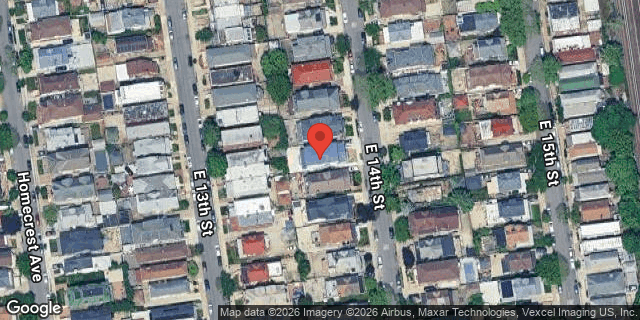 Aerial map of 1946 EAST 14 STREET, Brooklyn