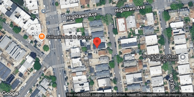 Aerial map of 1816 WEST 13 STREET, Brooklyn