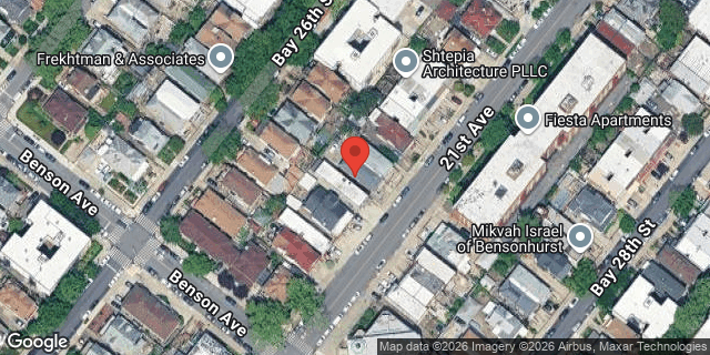 Aerial map of 8660 21 AVENUE, Brooklyn