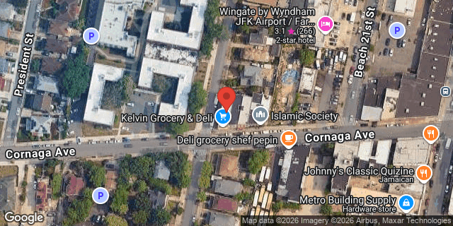 Aerial map of 21-24 CORNAGA AVENUE, Queens