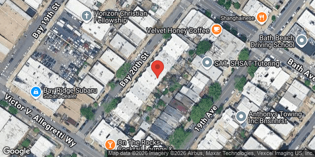 Aerial map of 191 BAY 20 STREET, Brooklyn