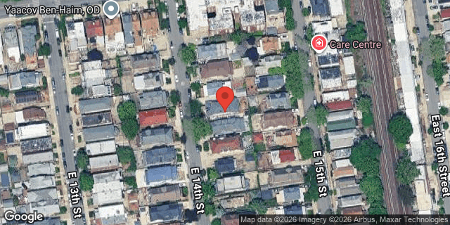 Aerial map of 1933 EAST 14 STREET, Brooklyn