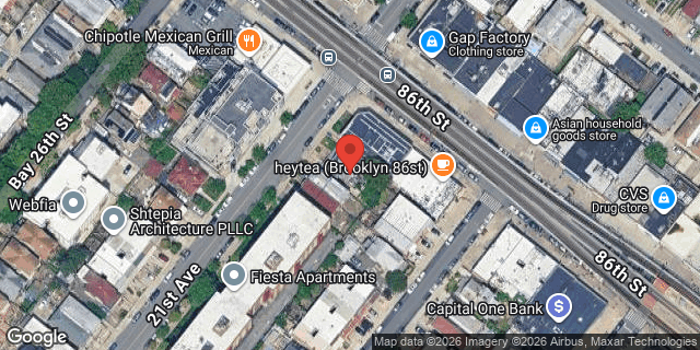 Aerial map of 8607 21 AVENUE, Brooklyn