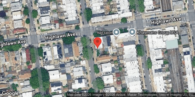 Aerial map of 122 HIGHLAWN AVENUE, Brooklyn