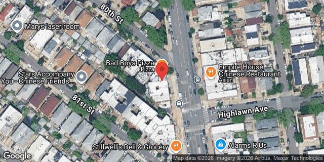 Aerial map of 1780 STILLWELL AVENUE, Brooklyn