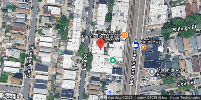 Aerial map of 45 LAKE STREET, Brooklyn