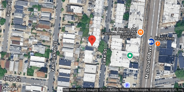 Aerial map of 48 LAKE STREET, Brooklyn