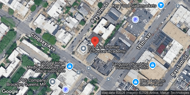 Aerial map of 211 BAY 17 STREET, Brooklyn