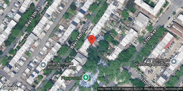 Aerial map of 281 BAY 14 STREET, Brooklyn