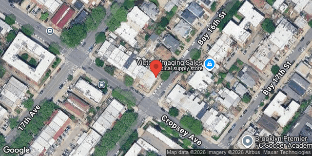 Aerial map of 1721 CROPSEY AVENUE, Brooklyn