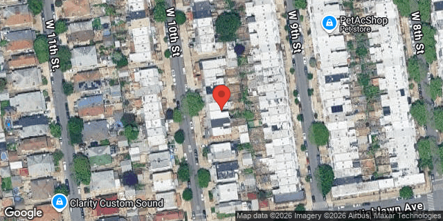 Aerial map of 1771 WEST 10 STREET, Brooklyn