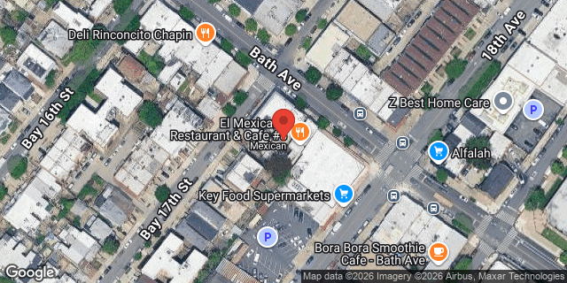 Aerial map of 1754 BATH AVENUE, Brooklyn