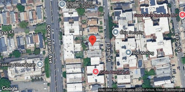 Aerial map of 1842 EAST 12 STREET, Brooklyn