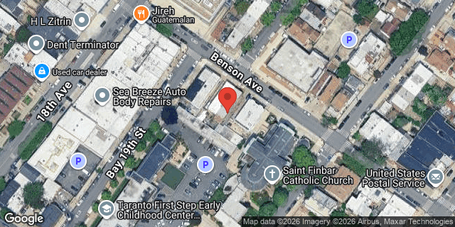 Aerial map of 1824 BENSON AVENUE, Brooklyn