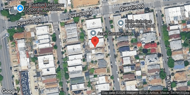 Aerial map of 1716 WEST 12 STREET, Brooklyn