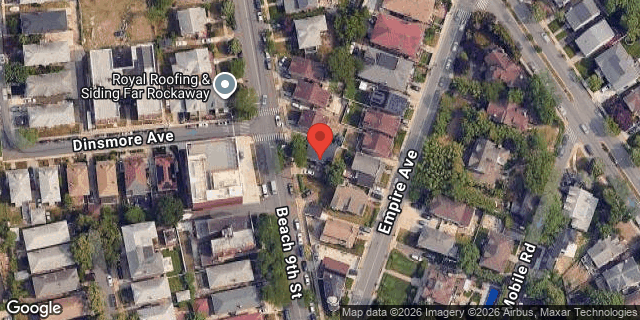 Aerial map of 10-56 BEACH 9 STREET, Queens